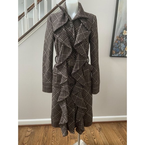 Diane Von Furstenberg Jackets & Blazers - NWT Diane von Furstenberg DVF Militette Wool Ruffle Coat - Size 4